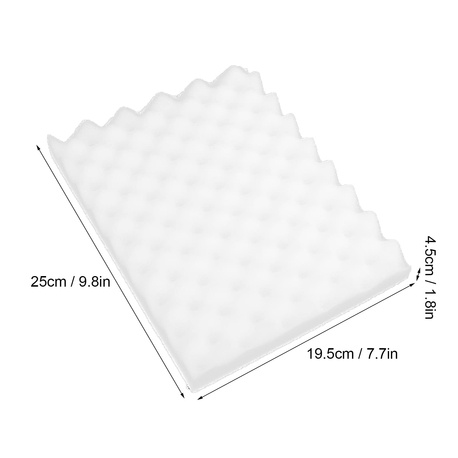 AUNMAS 2 Pcs Fondant Foam Pad, Fondant Shaping Sugar Flower Drying Modeling Wavy Sponge Mat Tray, DIY Sponge Mat Cake Decoration, White