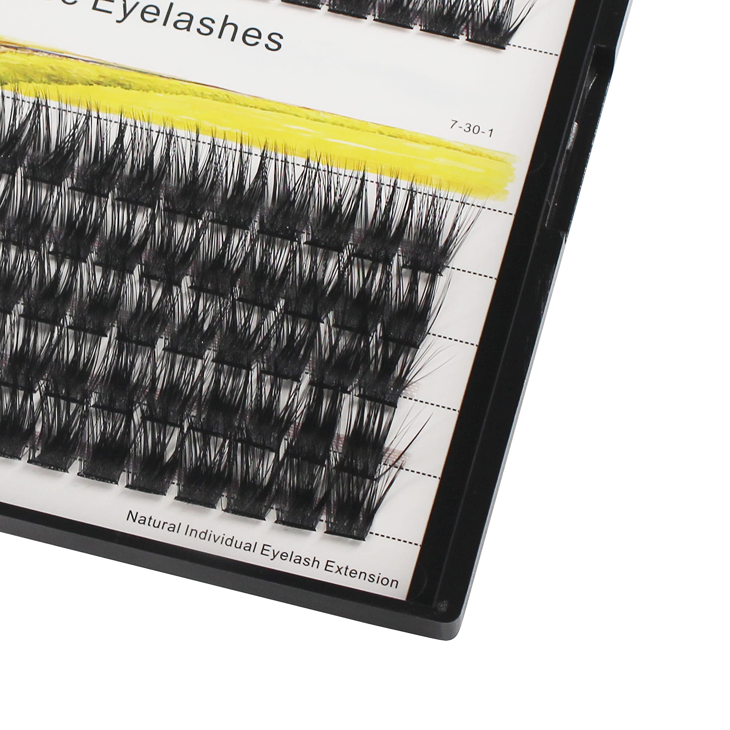 Bodermincer 120 Clusters 10mm+12mm/12mm+14mm/14mm+16mm Mixed Wide Cluster False Eyelash Individual Cluster EyeLashes Grafting Fake False Eyelashes Eyelash Extension (Black 12mm+14mm Mixed)