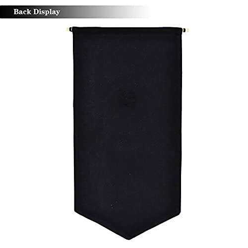 Wall Hanging Brooch Jewelry Storage Case Canvas Display Stand Enamel Pin Display Banner Holder Earrings Necklace Glitter Pin Collection Organizer (Black)