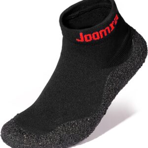 Joomra Mens Yoga Shoes Barefoot Black Size 11 Minimalist Zero Drop Multi-Purpose Barre Socks for Ladies Grouding Pilates Grip Lifting Hiking Female Water Aqua Boating Trekking Tennis