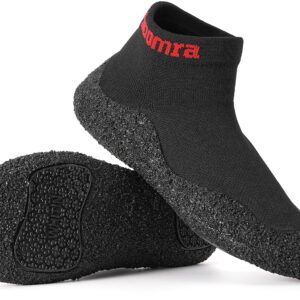 Joomra Mens Yoga Shoes Barefoot Black Size 11 Minimalist Zero Drop Multi-Purpose Barre Socks for Ladies Grouding Pilates Grip Lifting Hiking Female Water Aqua Boating Trekking Tennis