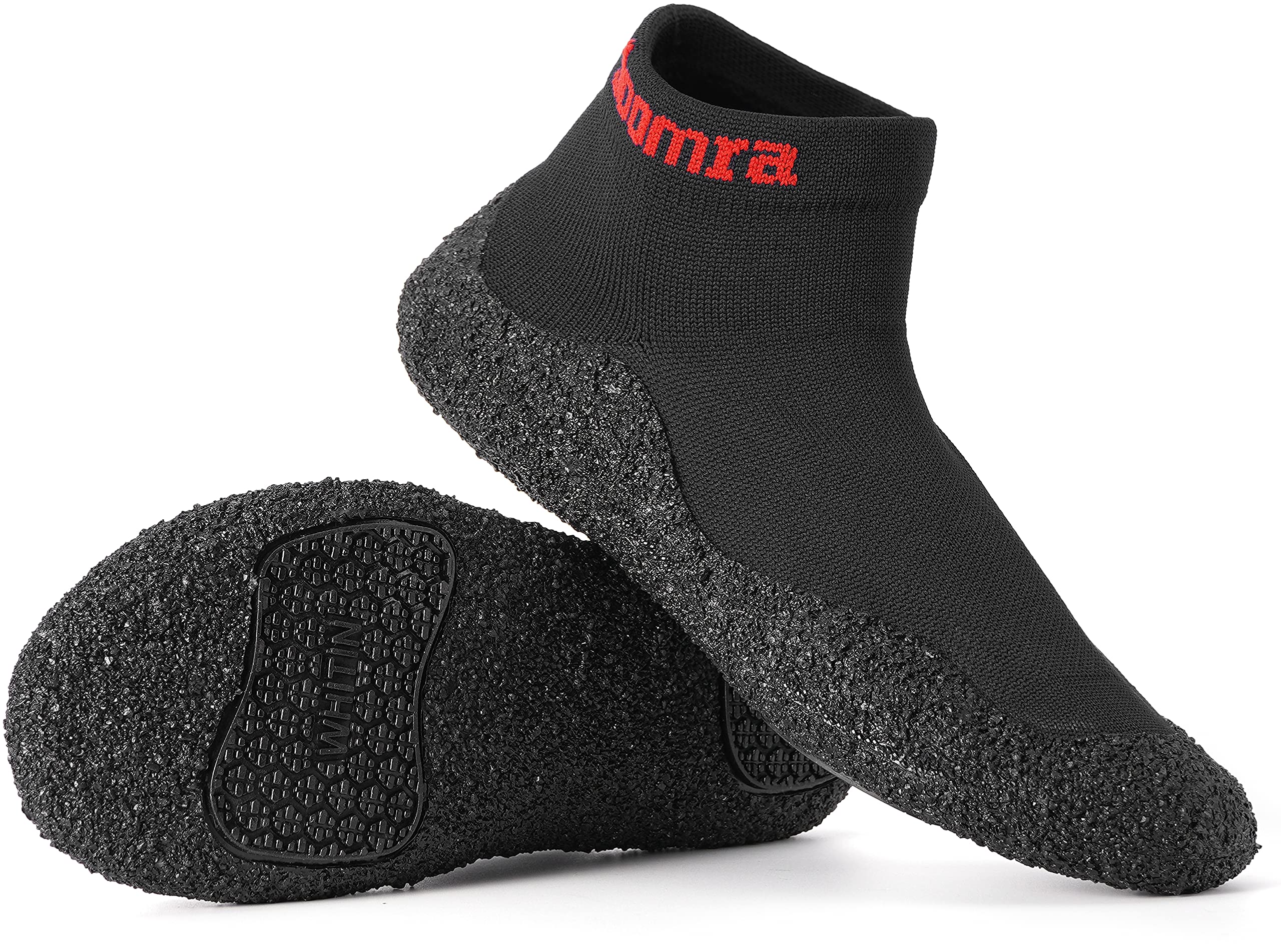 Joomra Mens Yoga Shoes Barefoot Black Size 11 Minimalist Zero Drop Multi-Purpose Barre Socks for Ladies Grouding Pilates Grip Lifting Hiking Female Water Aqua Boating Trekking Tennis