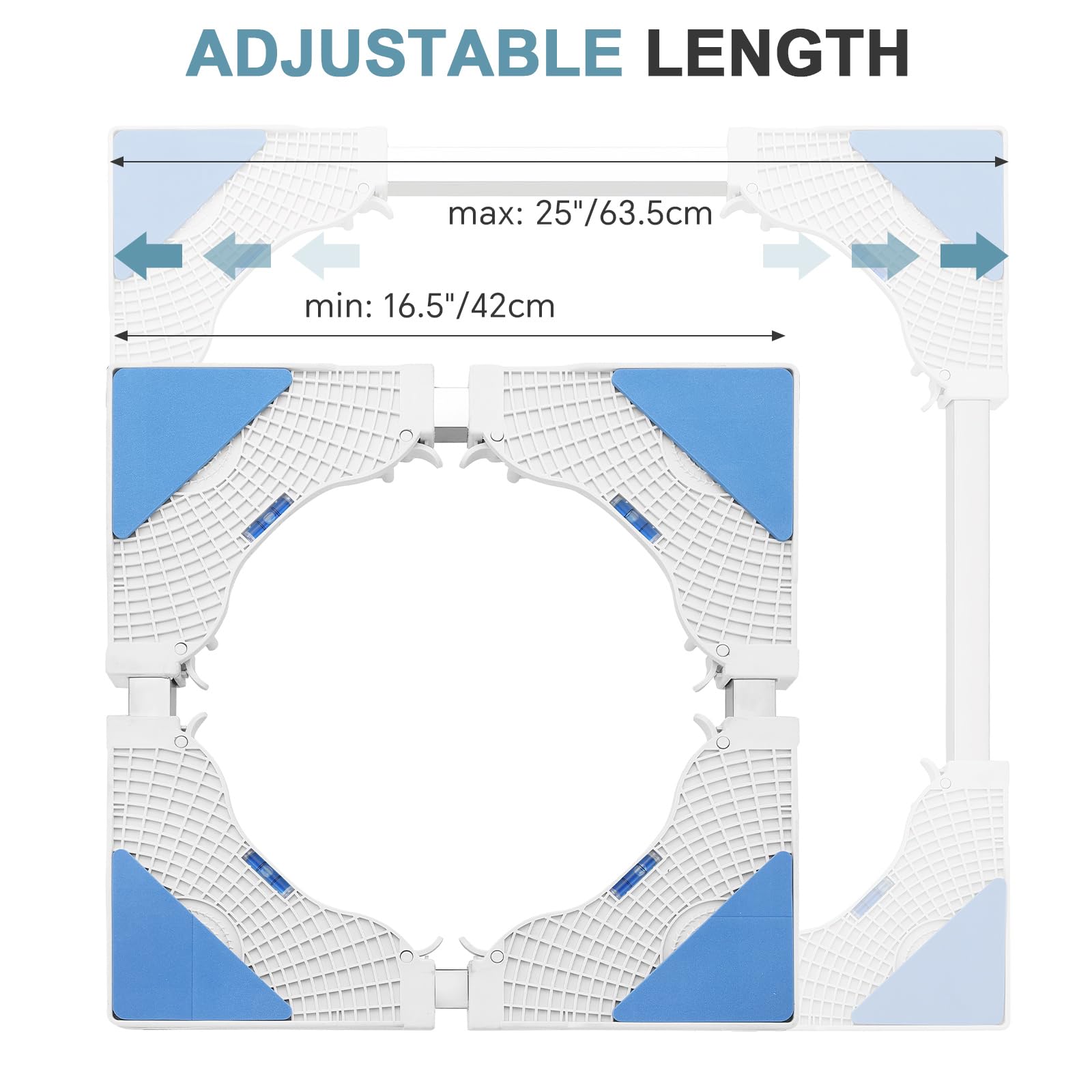 MAOPINER Multi-Functional Furniture Dolly Roller Base Adjustable Movable Base Refrigerator Stand for Washing Machine Refrigerator and Dryer (8 wheels)