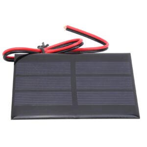 5Pcs Portable Solar Panel, Mini Solar Panel Battery Cell Board Module, Suitable for Making Solar Toys, DIY, with 30cm Wire 60 x 80 x 3MM DC 0.65W 1.5V