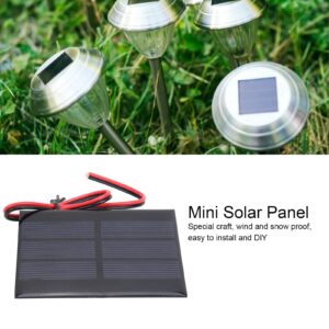 5Pcs Portable Solar Panel, Mini Solar Panel Battery Cell Board Module, Suitable for Making Solar Toys, DIY, with 30cm Wire 60 x 80 x 3MM DC 0.65W 1.5V