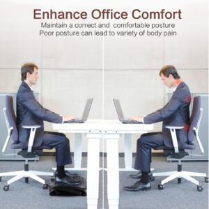 Auslar Foot Rest for Under Desk at Work, Ergonomic Adjustable Foot Rest with Massage Texture Board, Under Desk Foot Stool for Office, Home