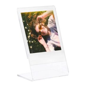 Ngaantyun Acrylic Photo Frame for Fujifilm Instax Mini 99 12 11 9 8 40 7+ Evo Instant Camera Films for Polaroid Go Film Clear Plastic Picture Frames, Pack of 2pcs