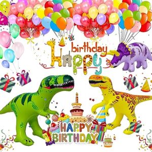 KATAKA 6 Pack Dinosaur Inflatable Toy Includes air Pump Party Decorations Pool Floating Toy Dinosaur Collection Birthday Party Gifts for Children and Adults