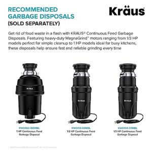 KRAUS Garbage Disposal Air Switch Kit in Matte Black with Push Button, AC Adapter, Power Cord, and Air Tube Included, KWDA-100MB