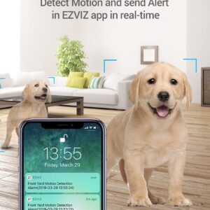 EZVIZ 2K+ Indoor Security Camera, WiFi, 360° Coverage, Night Vision, Auto Motion Tracking, Pet Baby Monitor, Two Way Talk, Compatible with Alexa (CP1 2K+)