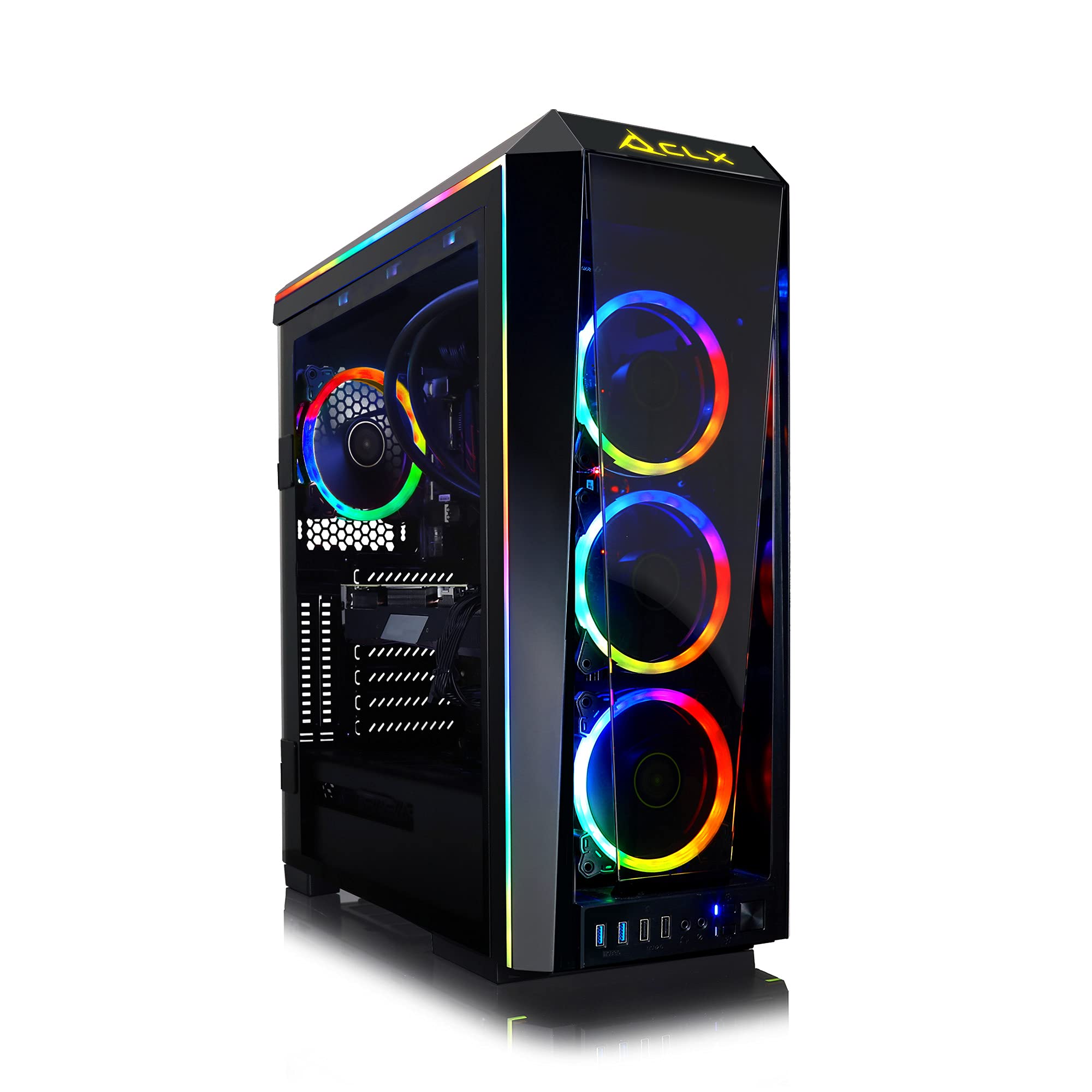 CLX Set VR-Ready Gaming Desktop - Liquid Cooled AMD Ryzen 9 5950X 3.4Ghz 16-Core Processor, 64GB DDR4 Memory, GeForce RTX 3080 10GB GDDR6X Graphics, 1TB SSD, 6TB HDD, WiFi, Windows 11 Home 64-bit