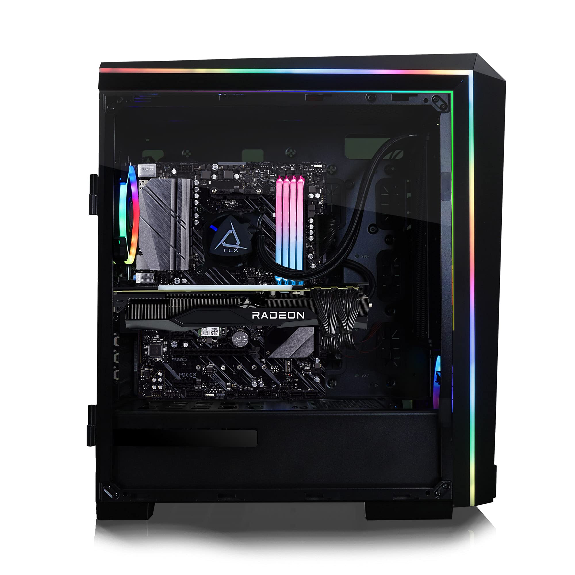 CLX Set TGMSETRXH0B82BM Gaming Desktop - Liquid Cooled AMD Ryzen 9 5900X 3.7GHz 12-Core Processor, 64GB DDR4 Memory, Radeon RX 6900 XT 16GB GDDR6 Graphics, 1TB SSD, 6TB HDD, WiFi, Windows 11 Home