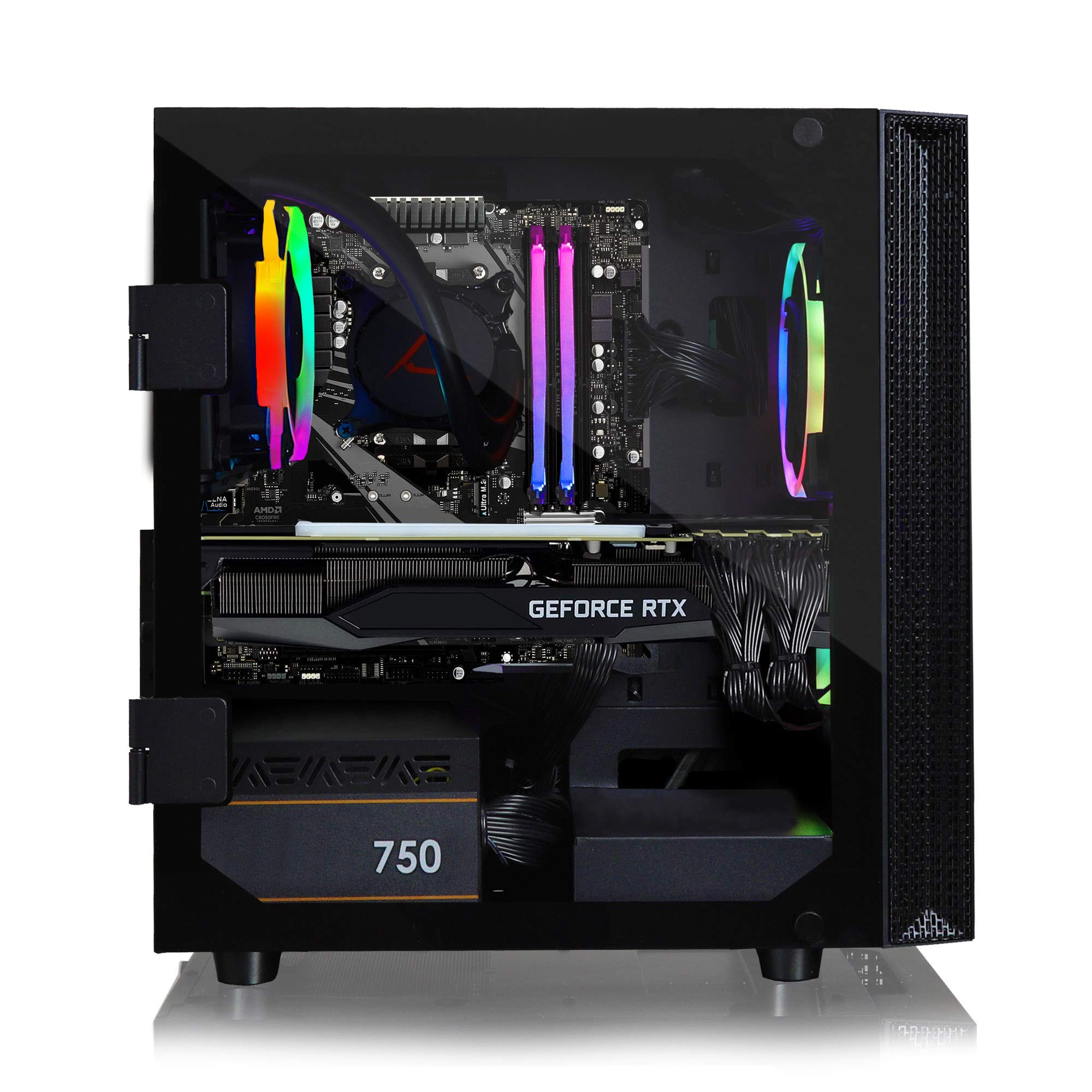 CLX Set TGMSETRTH0C20BM Gaming Desktop - Liquid Cooled AMD Ryzen 9 5900X 3.7GHz 12-Core Processor, 16GB DDR4 Memory, GeForce RTX 3060 Ti 8GB GDDR6 Graphics, 480GB SSD, 2TB HDD, WiFi, Windows 11 Home