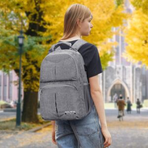 BOLANG Laptop Backpack for Men Water Resistant Travel Backpack Women Laptop Backpacks Fits 16 inch Laptop (8459 Upgraded Grey)