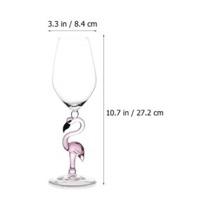 1pc Flamingo Wine Glass Grape Wine Glasses Flamingo Stem Creative Glass Glass Birthday Creative Gift Goblet Flamingo Gift Bar Cocktail Glass Bride Martini Red Wine