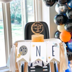 Space Theme 1st Birthday Banner-space Theme High Chair Banner, 1st Birthday High Chair Banner, Outer Space Birthday, 3 2 1 Lift-off, Universe Birthday, Orbit the Sun, Rocket Ship (rocket Banner)