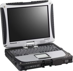 panasonic toughbook 19, cf-19 mk5, 10.1 touchscreen, rugged laptop convertible tablet, intel core i5-2520m2.50ghz, 128 gb ssd, 8gb, wi-fi, bluetooth, dedicated gps, gobi, windows 10 pro (renewed)