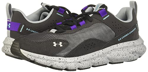 Under Armour Women's Charged Verssert SPKLE, Jet Gray/Fresco Blue, 5.5 Medium US