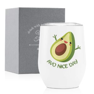 onebttl avocado tumbler 12 oz travel coffee mug, stainless steel insulated coffee cups avocado lovers gifts for women girls