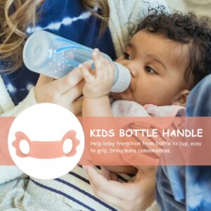 Kisangel Silicone Baby Bottle Handles Universal Silicone Milk Bottle Carry Handles Soft Portable Bottle Holder for Infant Newborn Toddler