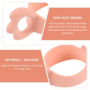 Kisangel Silicone Baby Bottle Handles Universal Silicone Milk Bottle Carry Handles Soft Portable Bottle Holder for Infant Newborn Toddler