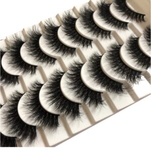 Gmagictobo Fake Eyelashes Natural 15MM Cat Eye Lashes Pack Short Fluffy Faux Mink Thick Curly 3D Dramatic Soft Strip False Eye Lashes Multipack