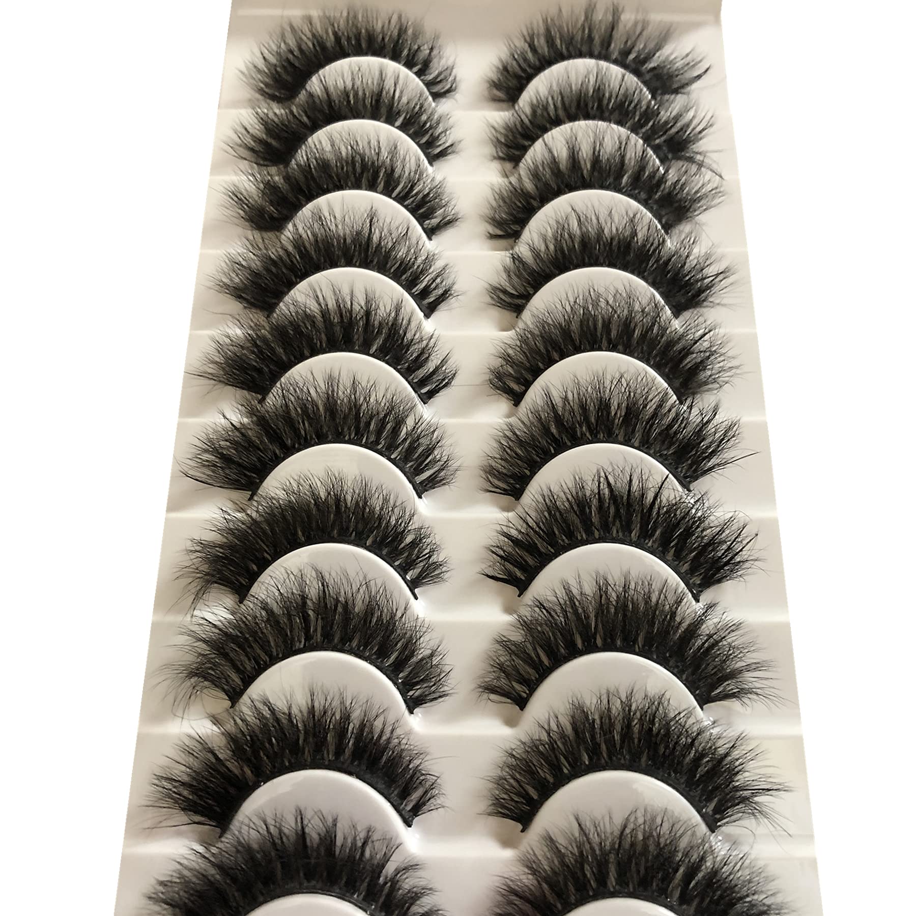 Gmagictobo Fake Eyelashes Natural 15MM Cat Eye Lashes Pack Short Fluffy Faux Mink Thick Curly 3D Dramatic Soft Strip False Eye Lashes Multipack