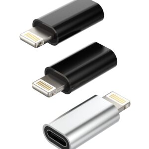 3Pack USB C Female to Lightning Male Adapter, Fast Charging, Reliable, Safety, Premium Material, 1 Year Warranty