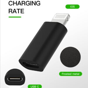 3Pack USB C Female to Lightning Male Adapter, Fast Charging, Reliable, Safety, Premium Material, 1 Year Warranty