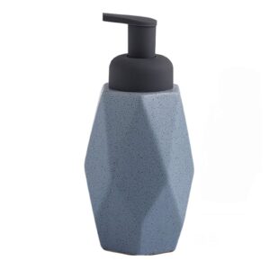 oumifa soap dispenser foam press bottle 440ml/14.8oz ceramic liquid soap dispenser for bathroom,bedroom,hotel or kitchen(black/blue/pink/white) bathroom countertop soap dispensers (color : blue)