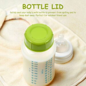 Kisangel 10Pcs Bottle Cap Travel Replacement Caps Leak Proof Lids for Glass Milk Bottle Breastmilk Bottles