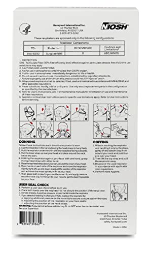 Honeywell Surgical N95 Respirator, Safety NIOSH-Approved, 20-pack (DC365N95HC)