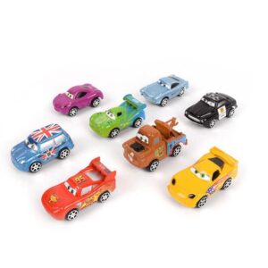 14 Pcs Miniature Car Figurines Playset, Mini Racers Car Cake Topper, Mini Car Figures Toy Cupcake Decorations for Kid Birthday Baby Shower Party Supplies