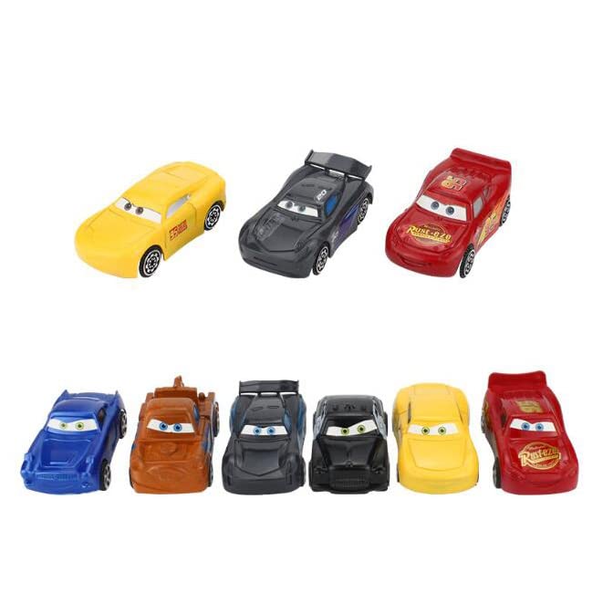 14 Pcs Miniature Car Figurines Playset, Mini Racers Car Cake Topper, Mini Car Figures Toy Cupcake Decorations for Kid Birthday Baby Shower Party Supplies