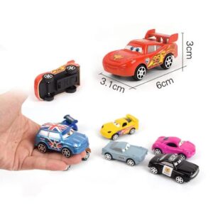 14 Pcs Miniature Car Figurines Playset, Mini Racers Car Cake Topper, Mini Car Figures Toy Cupcake Decorations for Kid Birthday Baby Shower Party Supplies