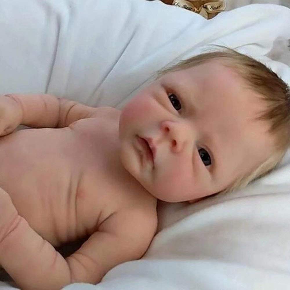 ZTDOLL Lifelike Reborn Baby Dolls 18 Inch, Handmade Realistic Newborn Girl, in Soft Vinyl and Weightd Body for Daughter, Mother, Birthday Gifts