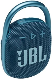 jbl clip 4: portable speaker with bluetooth, built-in battery, waterproof and dustproof feature - blue new (renewed)