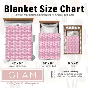 Personalized Custom Name Baby Blankets for Girls with Name - Baby Name Blanket - Personalized Baby Gift (Master Collection)