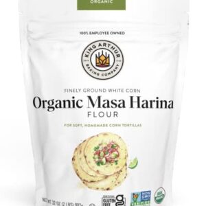 King Arthur Masa Harina, Certified Organic, Finely Ground, Non GMO Project Verified, Gluten Free, 2 lb