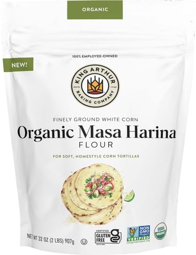 King Arthur Masa Harina, Certified Organic, Finely Ground, Non GMO Project Verified, Gluten Free, 2 lb