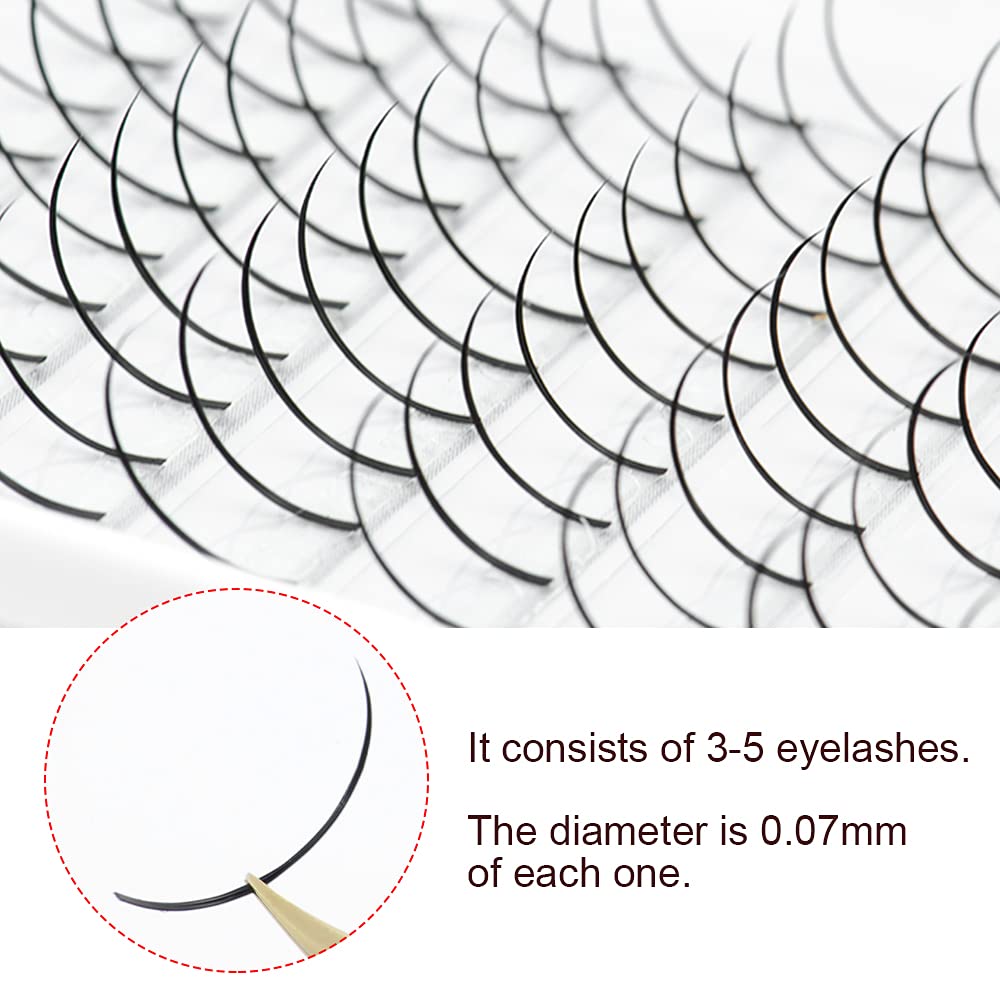 NAGARAKU Spikes Eyelash Extensions Wispy Lash 0.07mm D curl 8-15mm Mix Tray Premade Fan Matte Black Individual Ellipse Supplies Spikes Fans