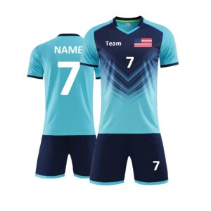 official soccer jersey for men adults kids custom soccer shirt and shorts with any name number logo…