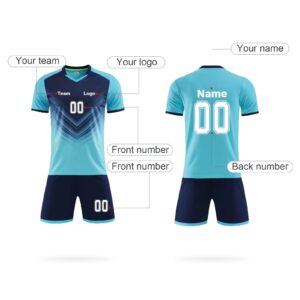 Official Soccer Jersey for Men Adults Kids Custom Soccer Shirt and Shorts with Any Name Number Logo…