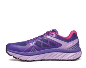 scarpa women's spin infinity gtx waterproof gore-tex trail shoes for hiking and trail running - deep blue/lavender - 9-9.5