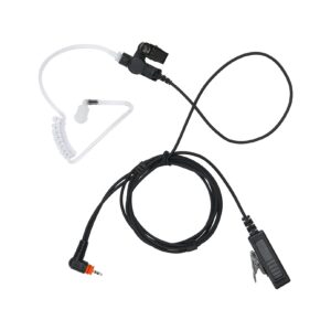 yolipar tlk 100 1-pin 2-wire earpiece compatible with motorola radio sl300 sl3500e sl7550e sl7550 sl7580 with mic big ptt tansparent acoustic tube headset