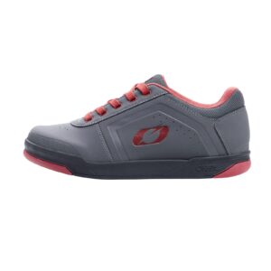 o'neal pinned flat pedal mtb shoe v.22 gray/red 10 (43)