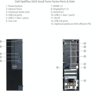 Dell OptiPlex 3050 SFF Computer System w/Dual 24” Monitors w/Stand, Intel i5-6500 up to 3.6GHz, 16GB RAM, 1TB NVMe M.2, Intel HD 530 Graphics, USB 3.1, USB WiFi, Win 10 Pro (Renewed)