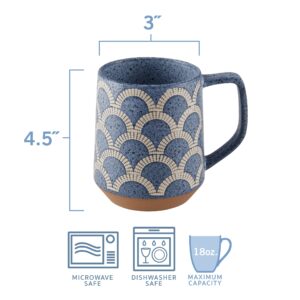 Pfaltzgraff Scales Mug, Set Of 6, 18-Ounce, Multicolor