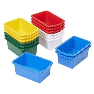 ecr4kids scoop front storage bin, multipurpose organization, assorted, 15-piece