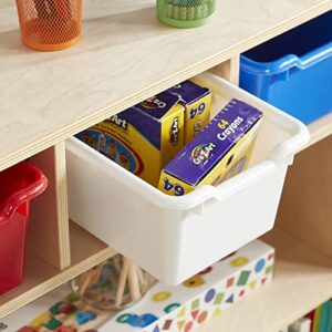 ECR4Kids Scoop Front Storage Bin, Multipurpose Organization, Assorted, 15-Piece